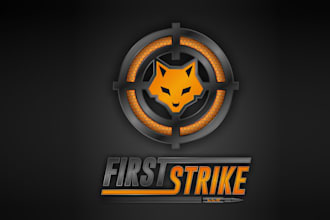 design wolf coyote fox hunting logo for first strike