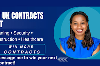 write winning UK bid proposals for cleaning, security, construction, healthcare