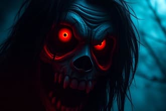 create scary horror thumbnails for youtube