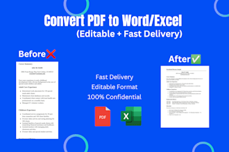 do PDF to word conversion