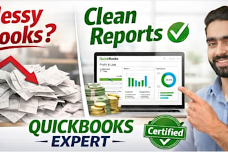 do quickbooks bookkeeping, cleanup, reconciliation and financial reporting