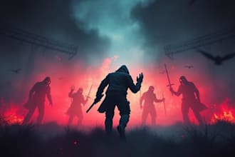 design professional horror gaming youtube thumbnail