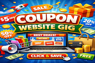 create coupon, deals and cashback website