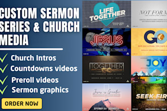 create sermon bumper video, church intro, countdown and preroll video