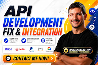 fix or develop api integration, shopify api, stripe, webhook, oauth, supabase