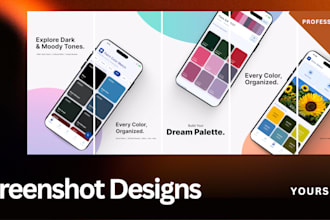 design app screenshots for ios and android