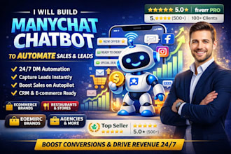 build manychat chatbot to automate sales and leads