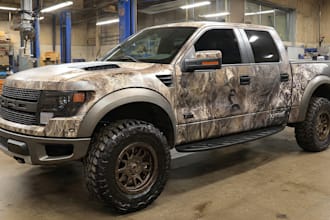 design a custom vehicle wrap, cars, pickups, trailers, etc