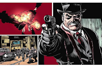 comic book illustration, comic graphic novel
