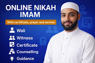 officiate your online nikah ceremony with witnesses provide an official marriage