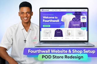 setup fourthwall website design fourth wall shop print on demand store redesign