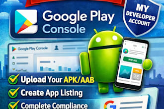 upload and publish your app on play store from my developer account