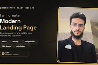 create a responsive landing page using HTML CSS react