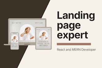 create a responsive landing page using HTML CSS react