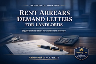 write a UK landlord demand letter for rent arrears