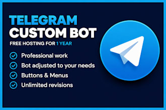 make a professional custom telegram bot, trading bot with python for your needs