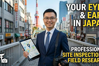 do professional field research and site inspection in japan