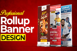 design print ready roll up banner and standee design