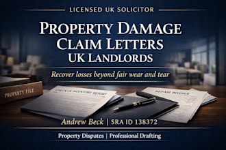 draft a UK property damage claim letter for landlords