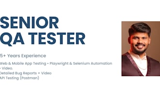 provide expert manual and automation QA testing with 5 years