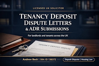 write a UK tenancy deposit dispute letter and submission