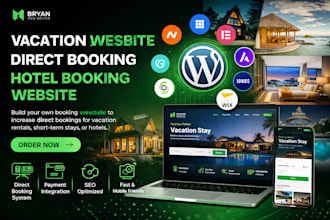 vacation website, direct booking short term website, hotel booking website