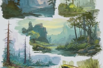 paint an environmental concept art