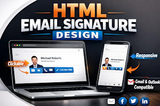 design clickable HTML signature for gmail outlook apple