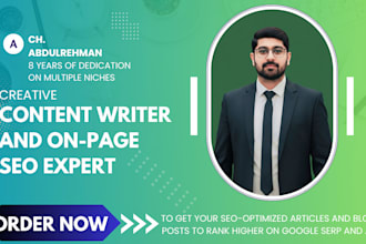 do content writing for SEO optimized articles and blog posts