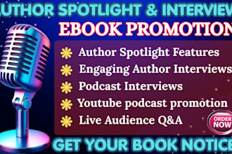 do author spotlight, author interview, ebook marketing, podcast feature