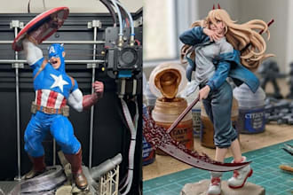 3d print and paint miniature anime figure tabletop figurine 3d resin printing