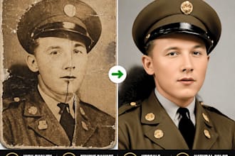 restore old photos repair damage and upscale image resolution