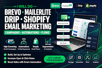 do brevo mailerlite drip shopify email marketing campaigns automations flows