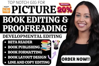 proofread, edit, grammar check your fiction and nonfiction book and picture book