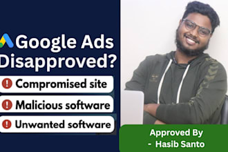 fix google ads disapproved for compromised site, malicious or unwanted software
