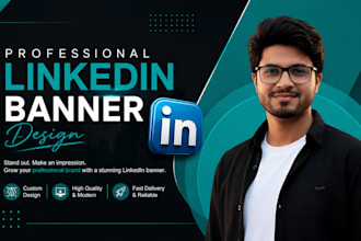 design professional linkedin banner and header