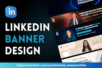 design premium linkedin banners and posts