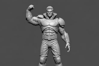 make 3d character, toy, figure and statue for 3d printing