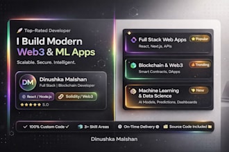build website web3 dapp python script data science dashboard