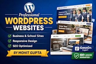 design a professional word press website for you