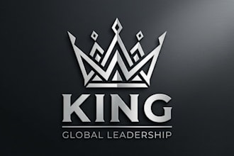 design a powerful and elegant king logo