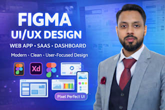 do ui ux for saas, healthcare, ecommerce, fintech and dashboard in figma