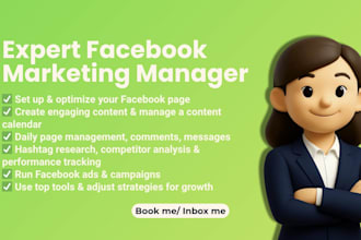 be your facebook marketing manager and content creator