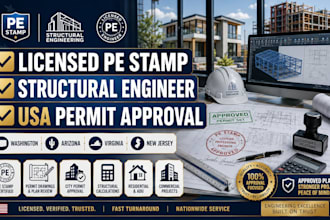 licensed structural engineer pe stamp georgia california virginia washington ny