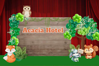 create party backdrop for your client