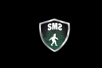 design smoky mountain sasquatch big foot logo