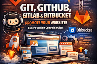 do your organic git, github or gitlab and bitbucket to promote any website