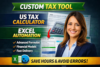build a custom US tax calculator or automated excel financial tool