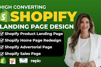 design and clone shopify store, shopify landing page with gempages replo pagfly