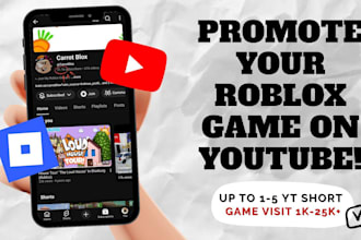 promote your roblox game on my youtube shorts video